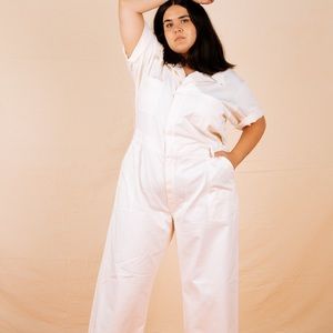 Big Bud Press Short Sleeve Jumpsuit Off-White 5XL